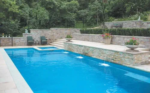 Leisure Pool's Ultimate fiberglass backyard swimming pool