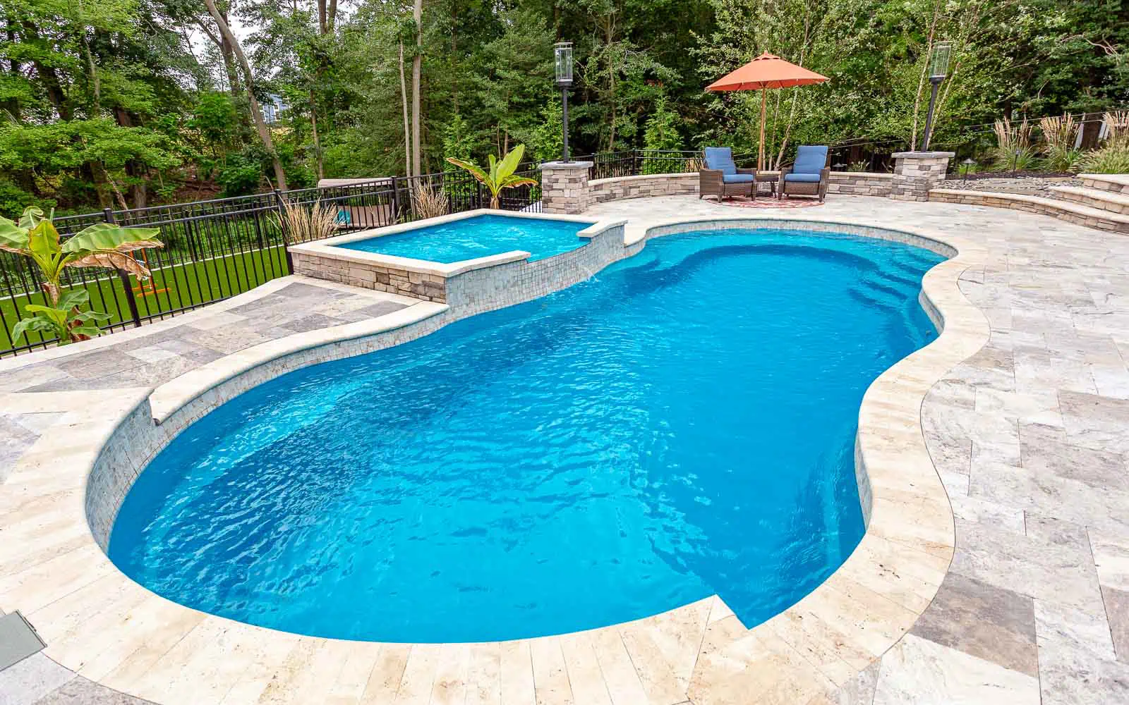 Leisure-Pools-Riviera-Fiberglass-Pool-Model-Hero The Riviera, a fiberglass pool design manufactured by Leisure Pools